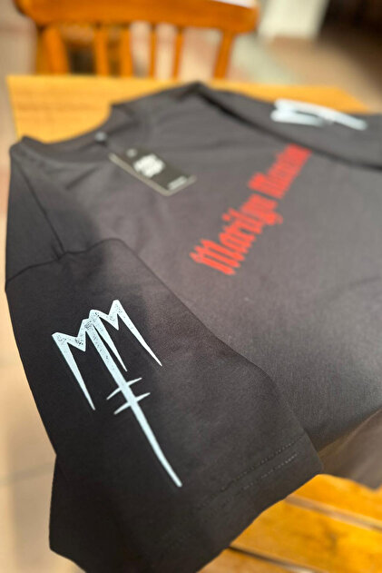 Kendim Seçtim Marilyn Manson T-shirt Tour Rock Metal Müzik Baskılı