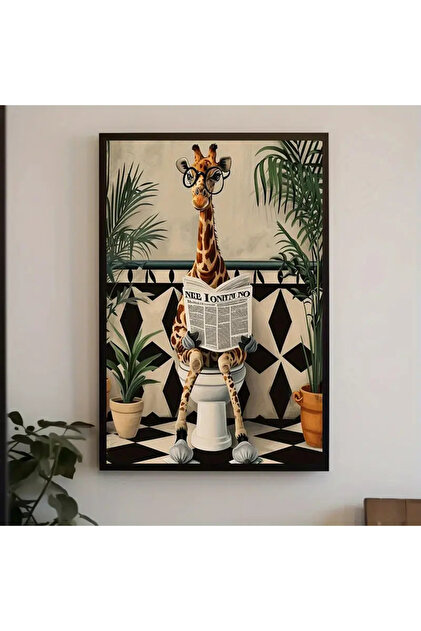 CROSSGENEさん掲載ページ（ポスターサイズ）#0110 512 STORE Estetik Zürafa Banyo Dekor Poster Animal Çerçevesiz