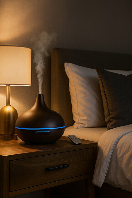 その他 PRISMATE Aroma Ultrasonic Humidifier auhma Kumandalı Aromaterapi Hava Nemlendirici 7 Renk LED Işıklı
