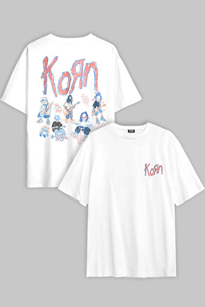 Kendim Seçtim Korn T-shirt Nu Metal RapCore Metal Music Drawing