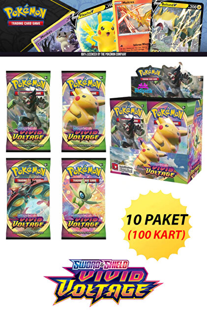 hediyecik Pokemon TCG Sword&Shield Vivid Voltage Trading Card