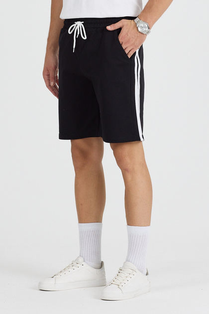 Βασικό σορτς με διπλή ρίγα Fit Kalıp Unisex
