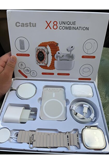 NOMTEKNO X8 6'lı Teknoloji Seti Akıllı Saat Bluetooth Kulaklık