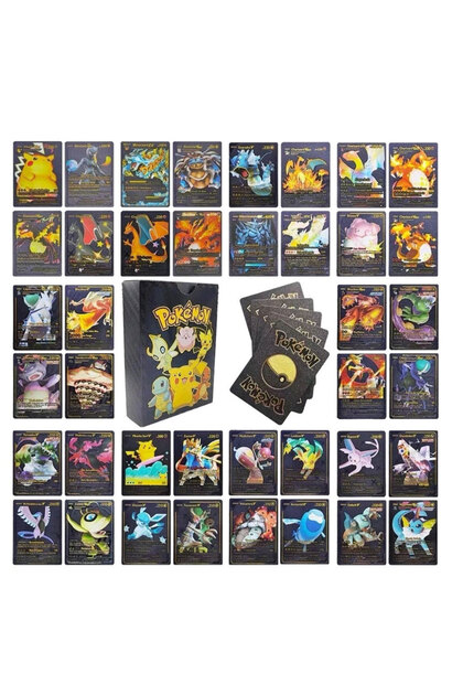 black foil pokemon cards Pokemon Card Foil BLACK PACK 55 CARDS Tcg gx, vmax gx, card main image 0