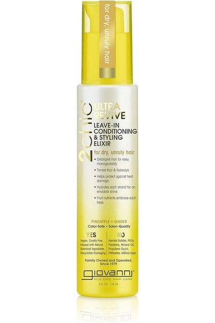 2chic Ultra-Revive Leave-In Conditioning & Styling Elixir, Pineapple & Ginger, 4 fl oz (118