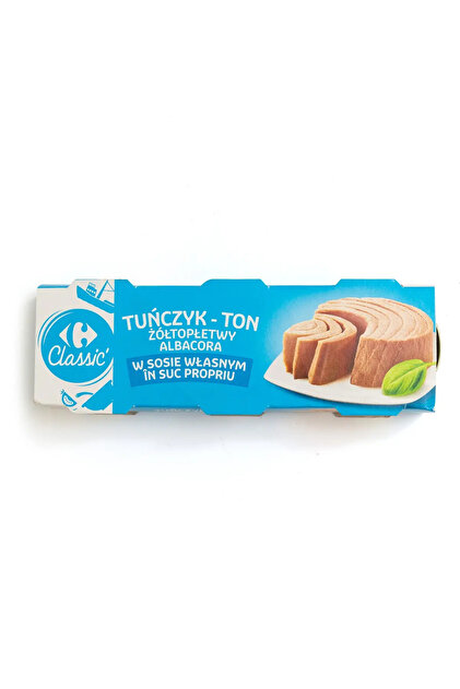 Ton fin galben Carrefour, in saramura, 3 buc x 80 g