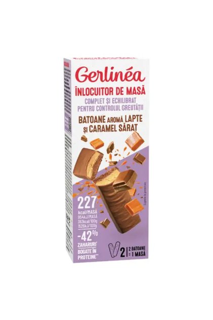 Batoane cu caramel sarat Gerlinea, 62g,