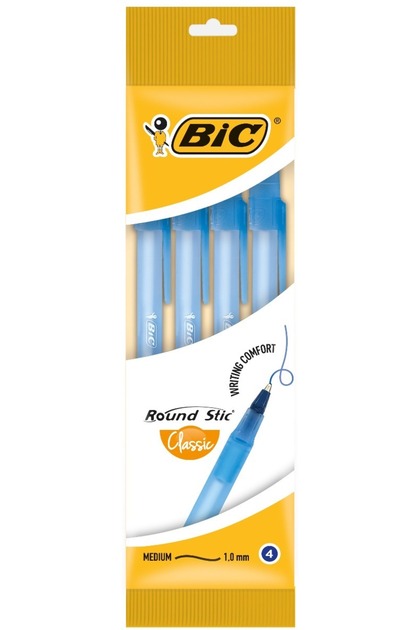 Σετ 4 στυλό Stic Bic Top Bottom, στρογγυλά, μπλε