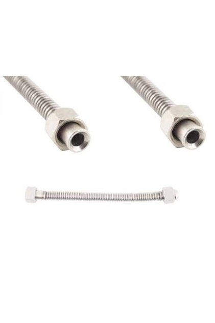 30CM 1/4-1/4 PASLANMAZ ÇELİK ESNEK GAZ FLEX ÇİFT REKORLU