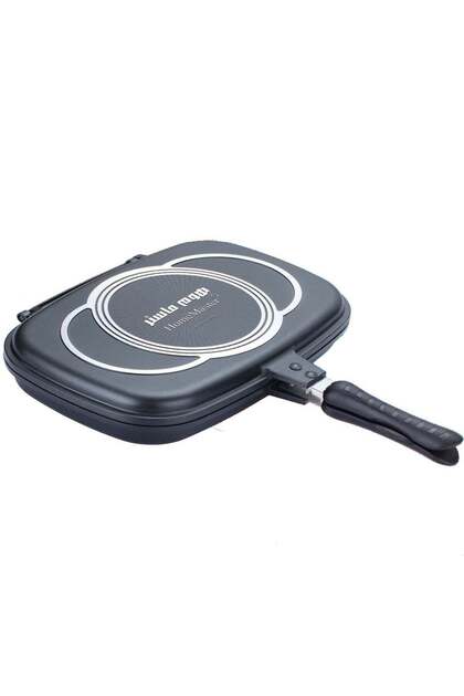 Double-Sided Grill Pan, 44cm - 12.6in Portable Grill Pan HM2344