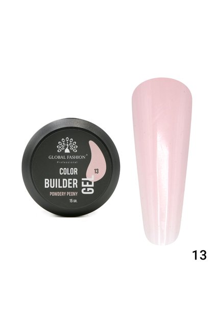 Set de 3 unități: Gel pentru modelarea unghiilor 15 g, Color Builder Gel 13 - Powdery Peony
