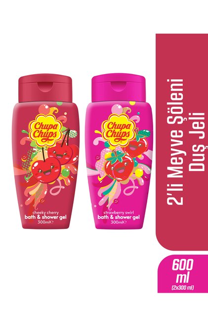 Bath and Shower Gel Cherry and Strawberry 2X300Ml