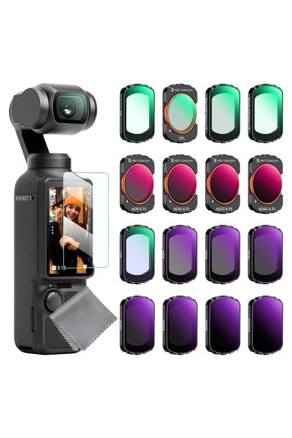 Magnetic 16 parça Filtre SETİ ( DJI Osmo Pocket 3 ve 4 combo Uyumlu )