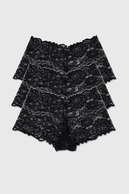 Women's 3 Pack Multicolor Lace Shorts Panties