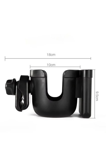 black Pram Cup Holders Children's Stroller Bottle Holders Pram Bottle Holders Anti-Slip Design Pram