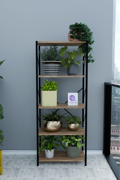 Morpanya Asroyal Metal Çiçeklik Rafı Çiçek Dolabı Çiçek Organizer