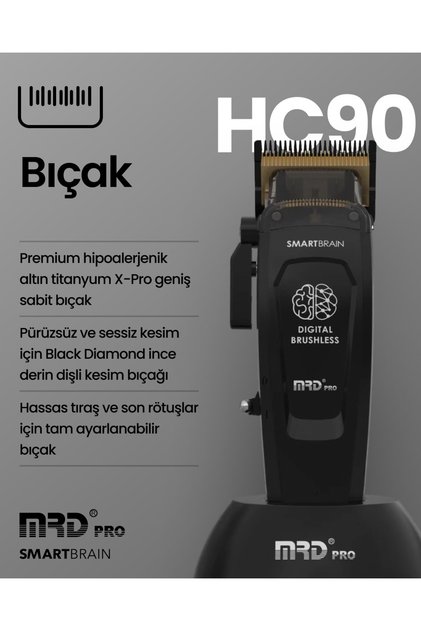 Smart Brain Titanyum Bıçaklı Profesyonel Tıraş Makinesi HC-90