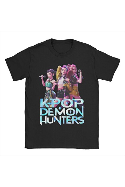 Tarzsokak Siyah Rumi K-pop Demon Hunters Huntrix 90s Yenilik Tee
