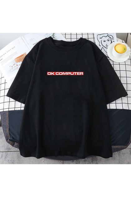Siyah Radiohead OK Bilgisayar İlkbahar/Yaz
