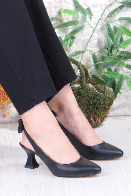 32810 Bilener Open Back Low Heel Women's Shoes with Bow Detail