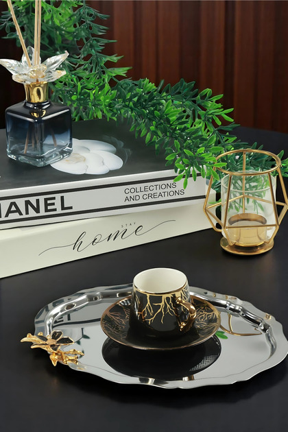 Yaren Style Lüx 3'lü Oval Mini Zambak Çiçek Figürlü Paslanmaz