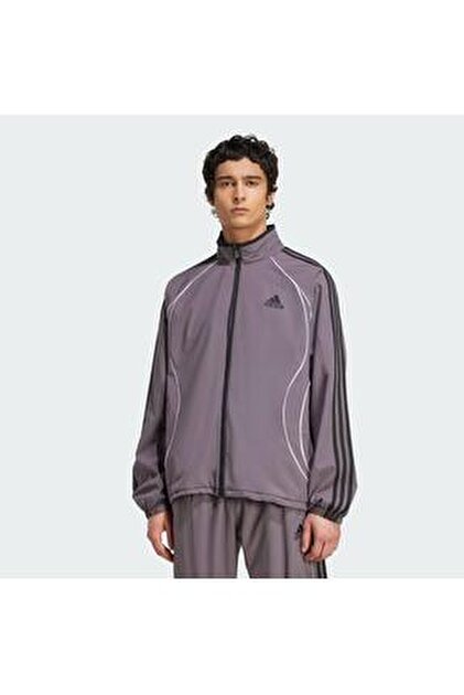 adidas Fashion Seersucker Firebird Erkek Gri Ceket (JC8860