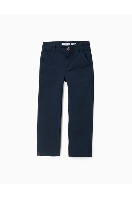 Twill Chino Trousers for Boys 'Slim Fit', Dark Blue