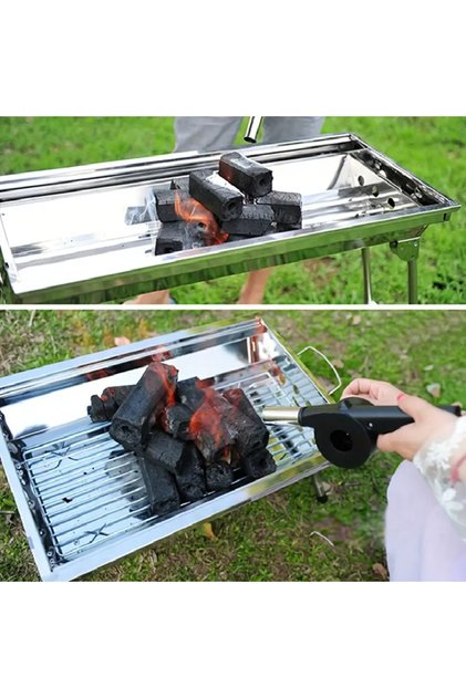 Portable handheld barbecue blower