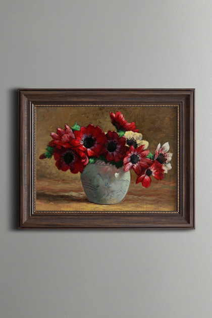 Anemones - Vintage Patterned Frame