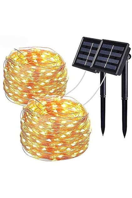 BPA® String Lights, 2Pack 33ft 100LEDs Copper Wire Outdoor Fairy Waterproof Christmas Lights 8 Mode