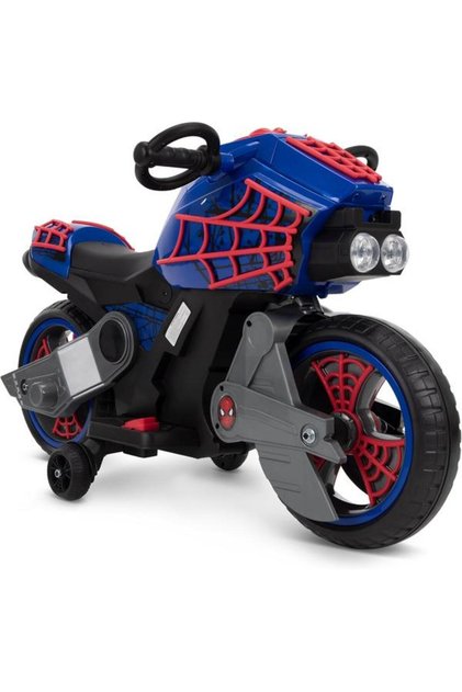 Motocicletă electrică pentru copii Spider-Man Motorcycle, baterie de 7.2 V, greutate maximă 30 kg, viteză 1.5 mp