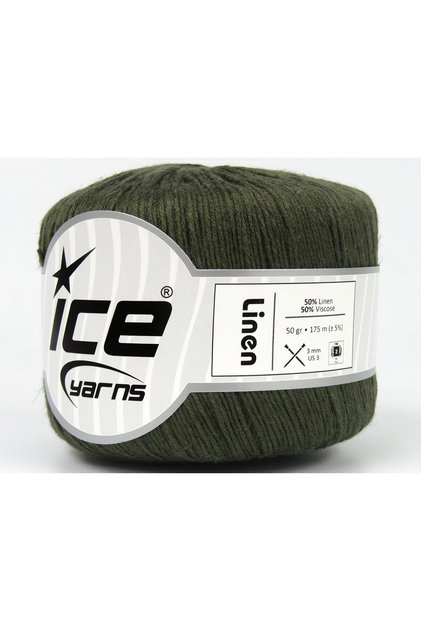 6X50Gr. Linen Viscose, Linen Khaki Viscose, Summer Yarns, Linen