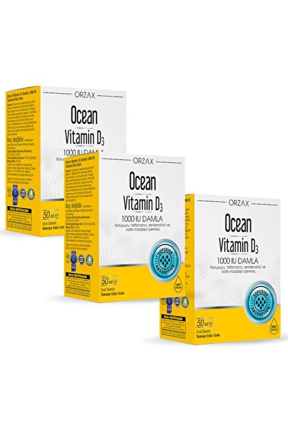 Ocean Vitamin D3 1000 Iu Damla 50 Ml 3 Adet - Fiyatı, Yorumları