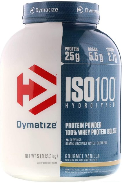 Nutrition ISO 100 Hydrolyzed Whey Protein Isolate Gourmet (Vanilla, 2267.9 g)