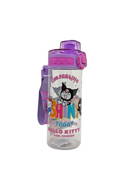 500ml Hello Kitty-Kuromi & Friends Lisanslı Rahat İçim Ağızlık El Askılı Kilitlenebilir Su Matarası