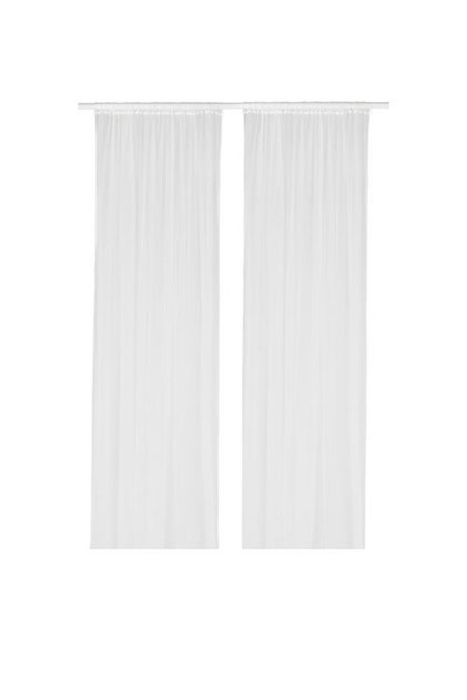 Lıll Tulle Curtain/2 Wings, White 280X300 Transparent Fabric Polyester