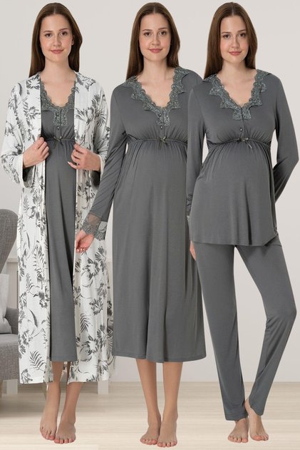 Effortt Smoked Lace Maternity Set