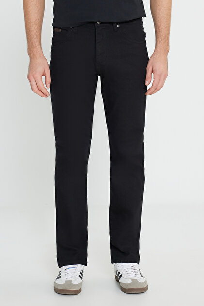 Wrangler Arizona Straight Fit Normal Bel Düz Paça Erkek Siyah 5