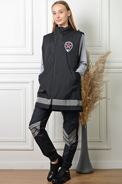 Moda Canel Kadın Yeni Tip Güvenlik Tesettür Uzun Yelek
