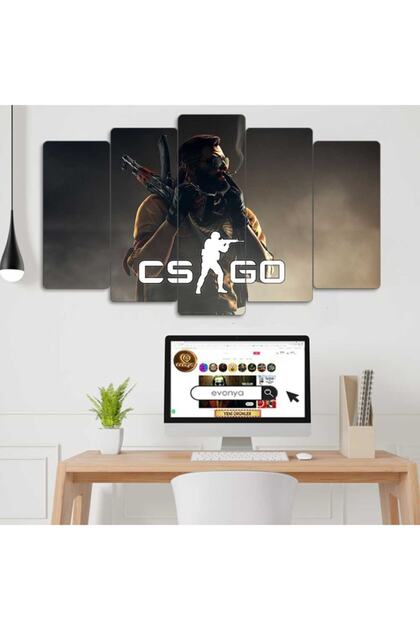 Cs Go Counter Strıke 5 Parçalı Tablo