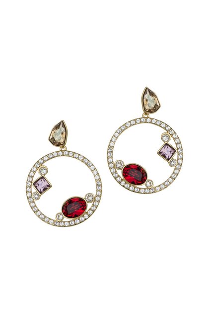 Kadın Swarovski Taşlı Halka Küpe GKS511E