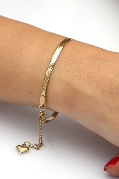 Women's Italian Gold Steel Bracelet