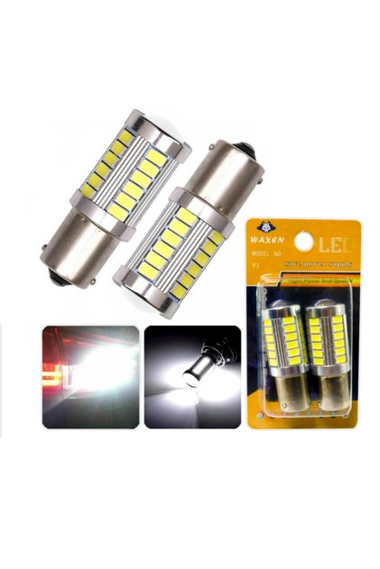 Stop Sinyal Geri Vites Ampulü Mercekli 33 Led P21w 1156 Ba15s 6500k Beyaz Güçlü Işık