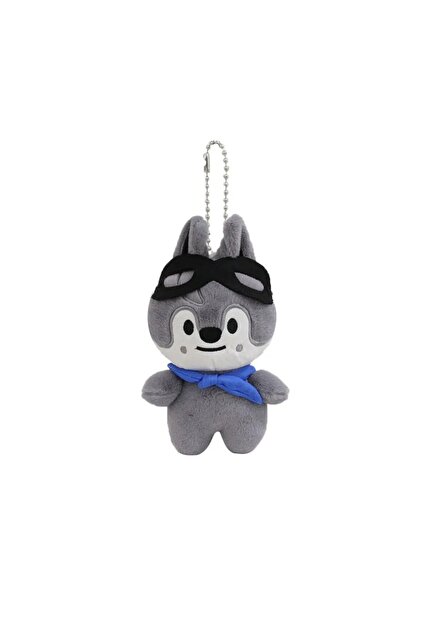Schulzz Skzoo Wolf Chan Plush Helicopter Pilot Toy Keychain 10cm