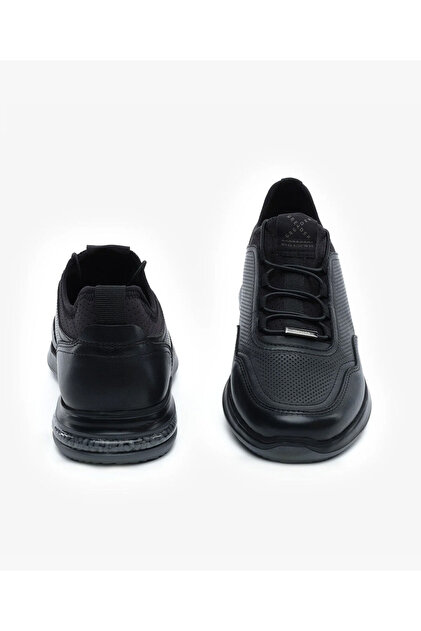 Greyder Erkek Siyah Hakiki Deri Sneaker Ayakkabı 5Y1UA18231