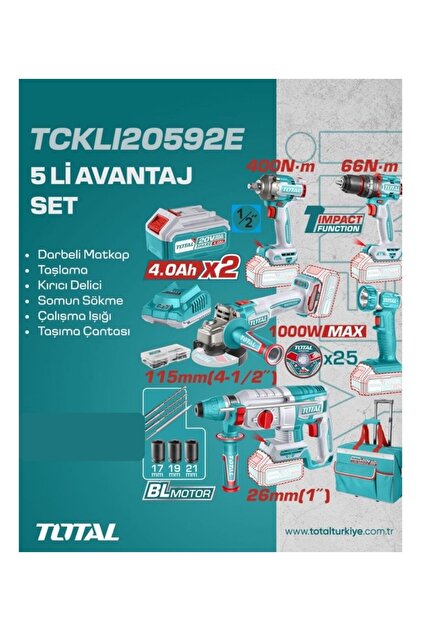 Total TCKLI20592E TOTAL AVANRAJ 5Lİ SET - Fiyatı, Yorumları