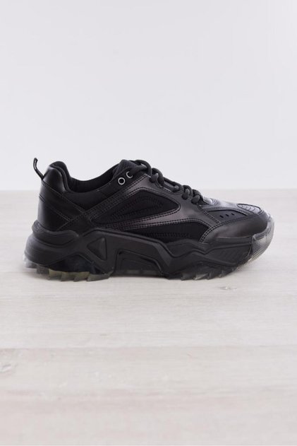 Bağcıklı Yüksek Taban Kadın Sneaker