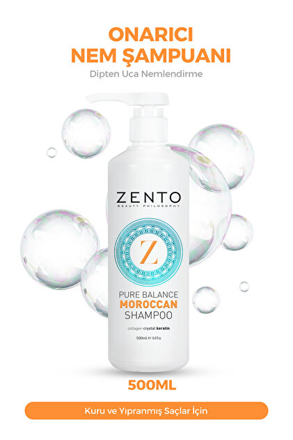 ZENTO Precıous Moroccan Onarıcı Nem Veren Saç Bakım Şampuan 500 ml