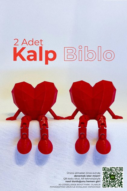Kalp Biblo 2 Adet