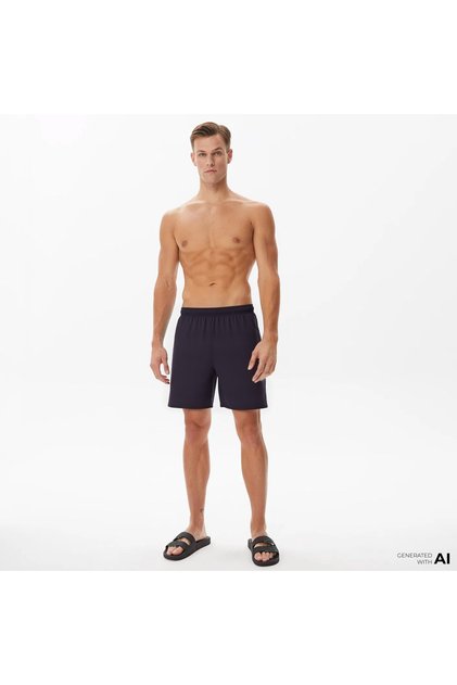 Solid Clx Herren-Schwimmshorts in Schwarz